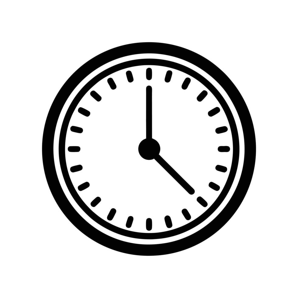 Event Planning Clock Icon - Symbol for Time, Scheduling, and Invitations vector