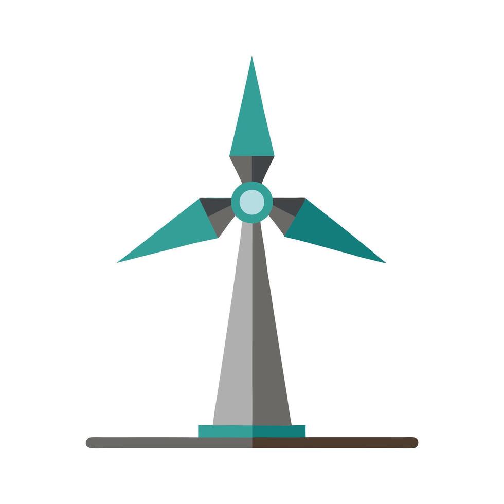 Wind Turbine Icon - Sustainable Energy and Eco-Friendly Technology Design vector