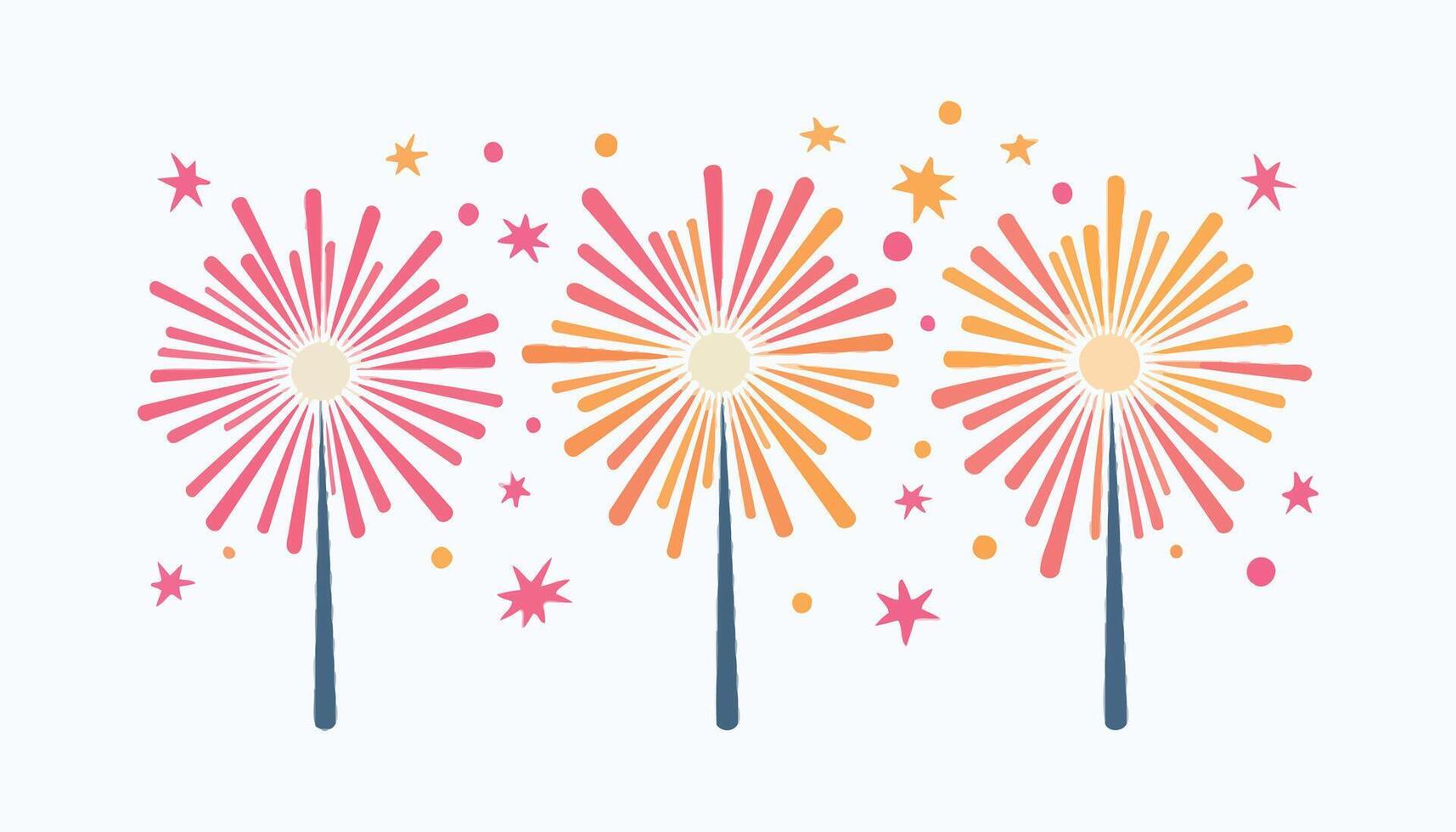 Celebration Fireworks - Colorful Burst for Festive Events and Party Graphics vector