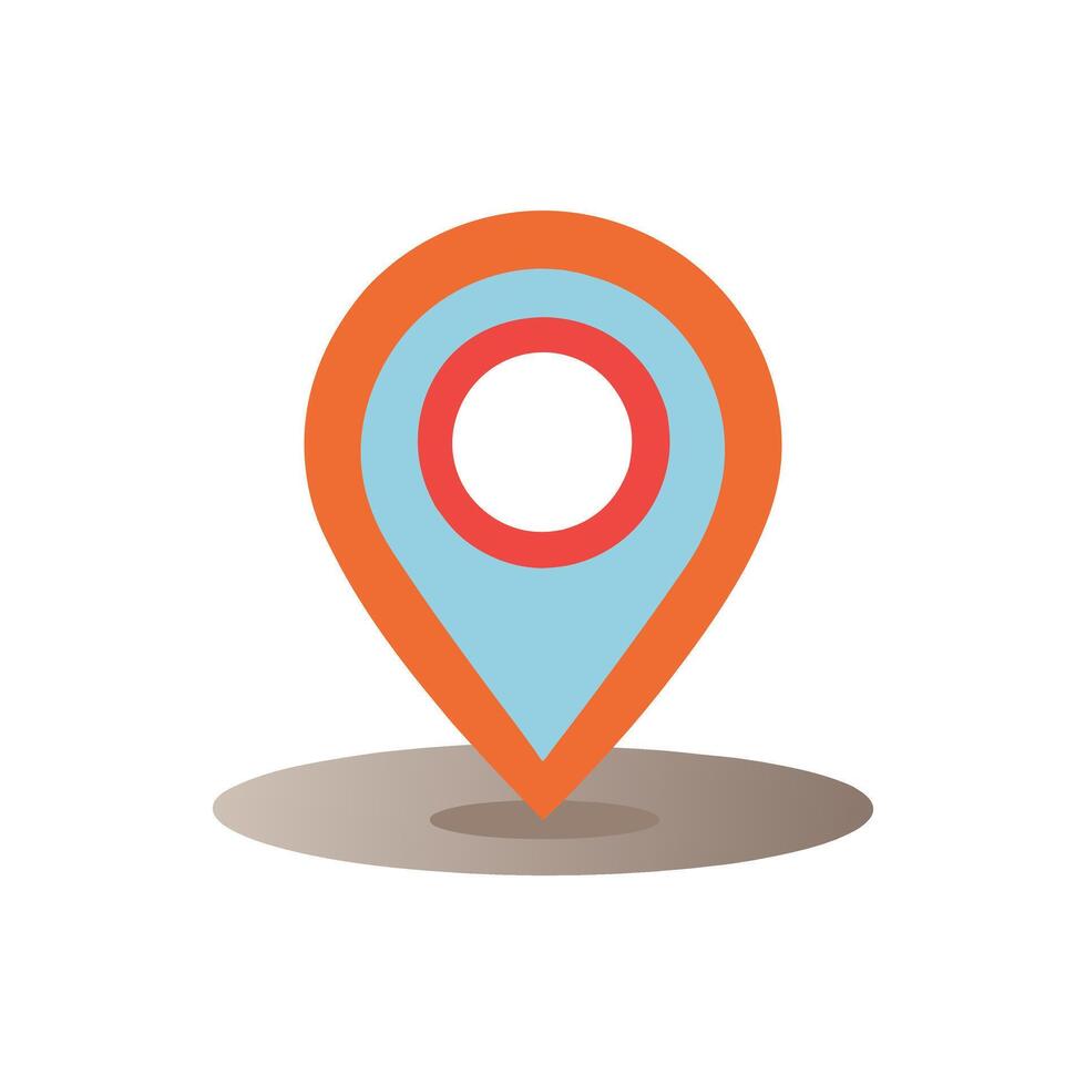 Pin Icon for Maps - Design of Minimalist Location Symbol for Navigation and Events vector