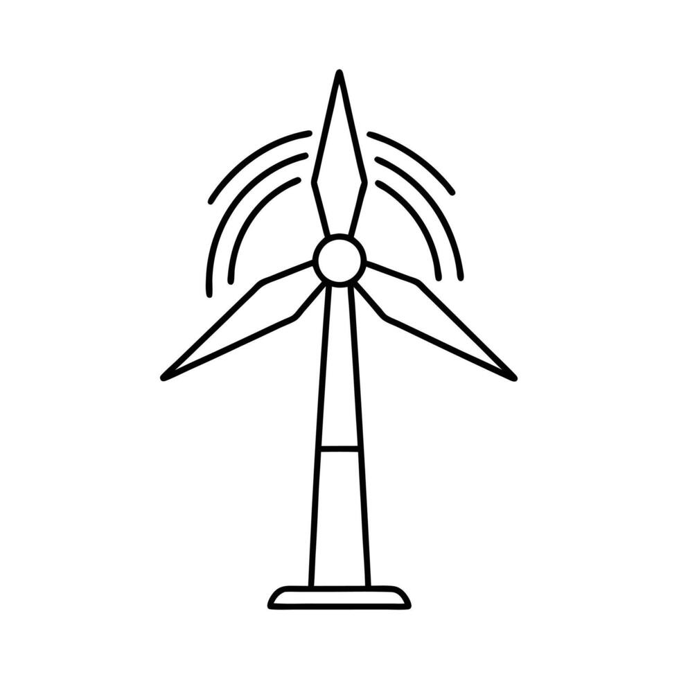 Eco Wind Turbine - Renewable Energy Icon for Sustainable Technology Design vector