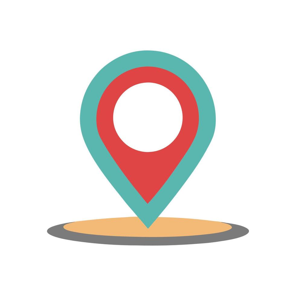 Navigation Pin Icon - Simple Location Symbol for Maps and Event Planning Designs vector