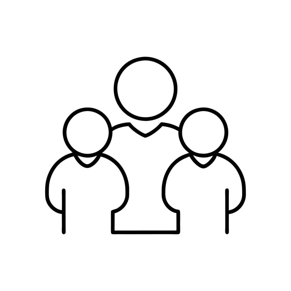 Business Group Icon - Team Collaboration and Workforce Symbol for Leadership and Workspaces vector