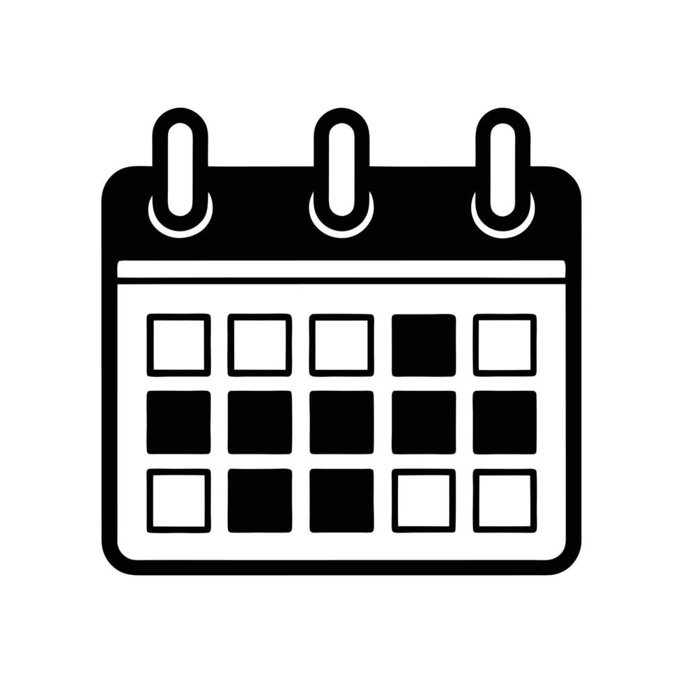 Event Calendar Symbol - Minimalist Illustration for Scheduling and Invitation Designs vector