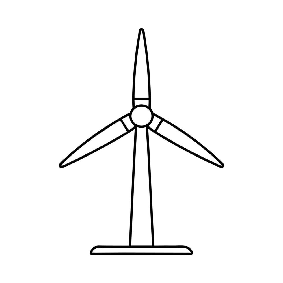 Sustainable Energy Wind Turbine - Icon for Eco-Friendly Renewable Technology vector