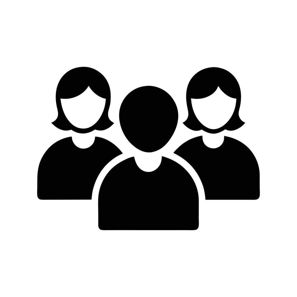 Team Collaboration Icon - Group Symbol for Leadership, Business, and Workplace Design vector