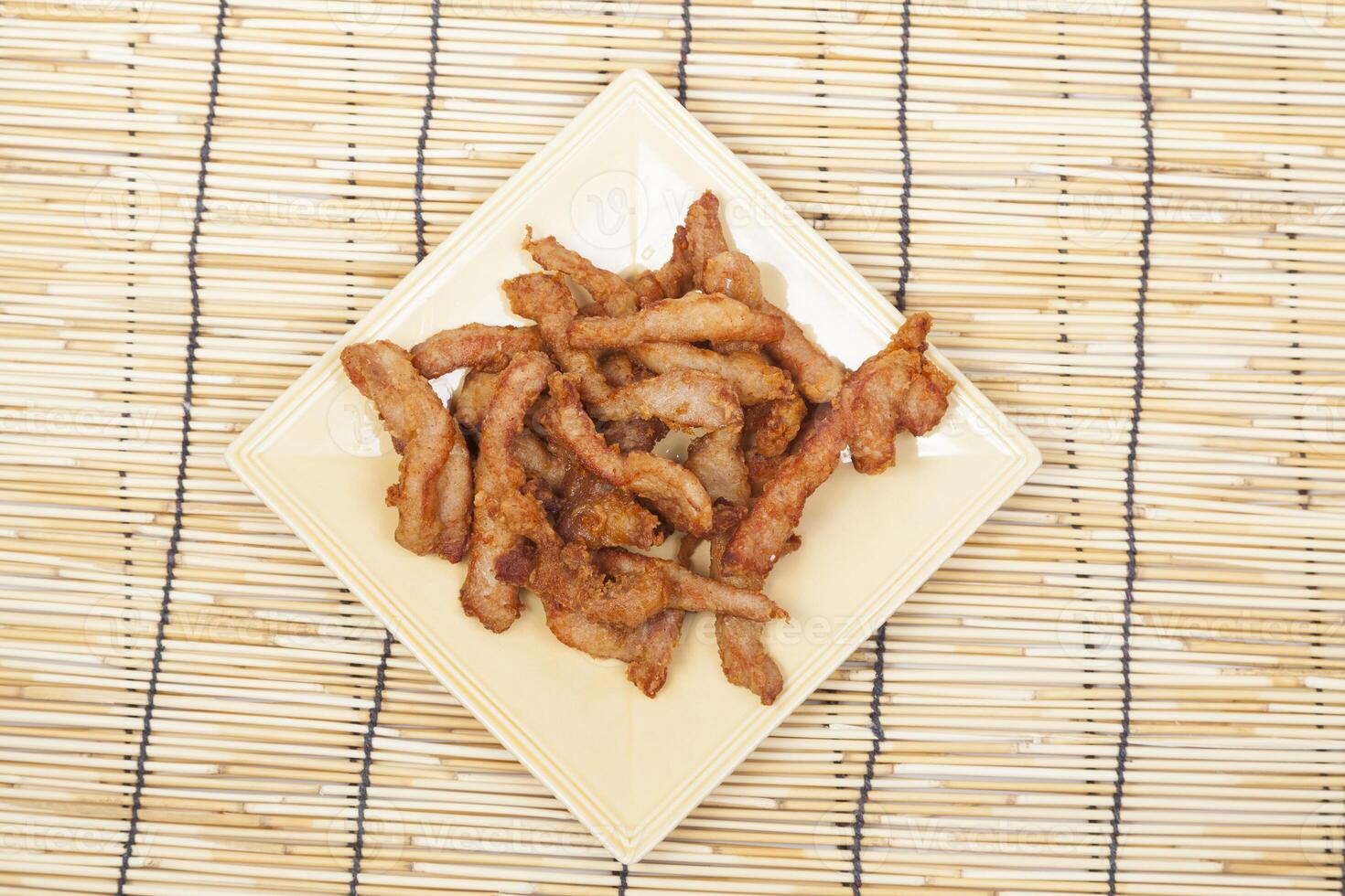 A square plate of fried chicken photo