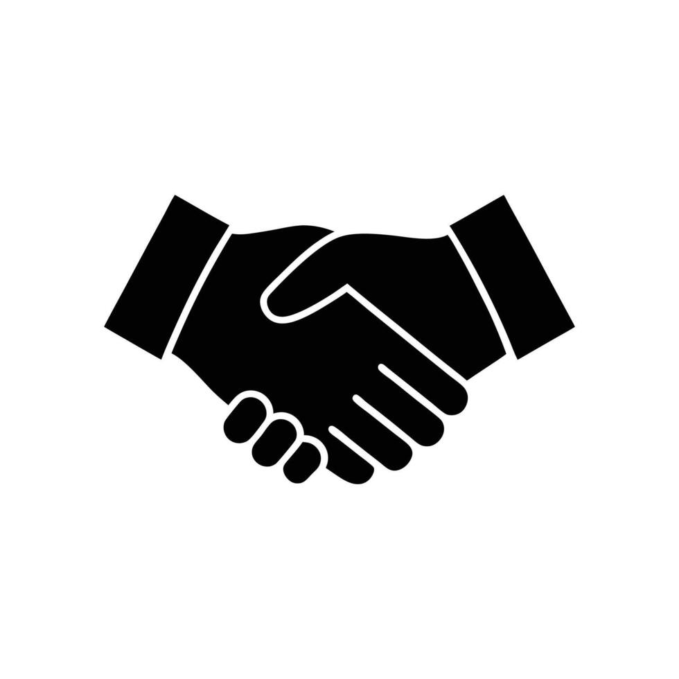 Minimalist Handshake - Symbol of Agreement and Partnership for Modern Designs vector