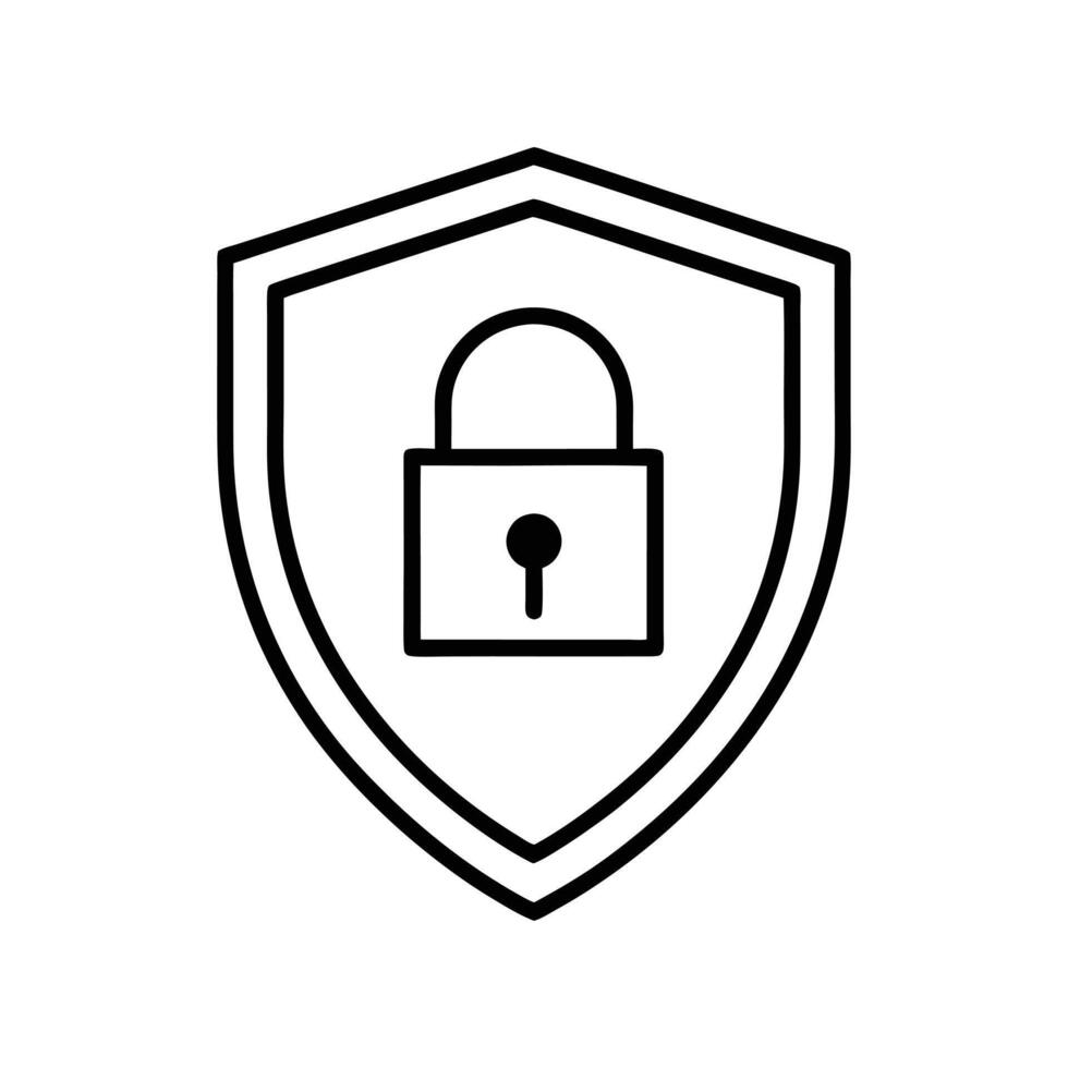 Data Protection Icon - Cybersecurity Symbol for Encryption, Network Security, and Online Safety vector