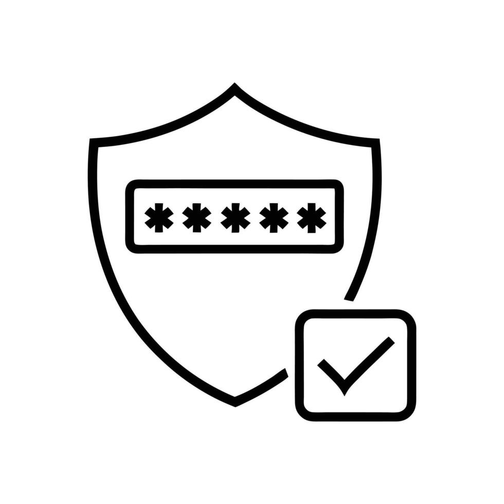 Cybersecurity Padlock Icon - Data Encryption, Network Security, and Digital Privacy Symbol vector