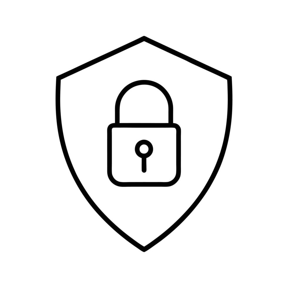Cybersecurity Icon - Data Protection, Encryption, and Network Security for Digital Privacy and Online Safety vector