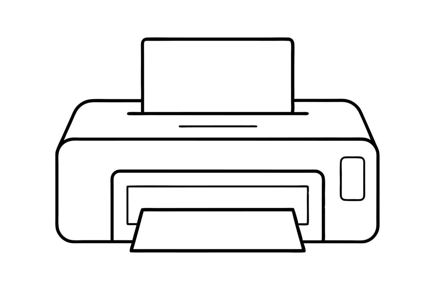 Printer Machine Design - Contemporary Illustration for Office and Printing Technology vector