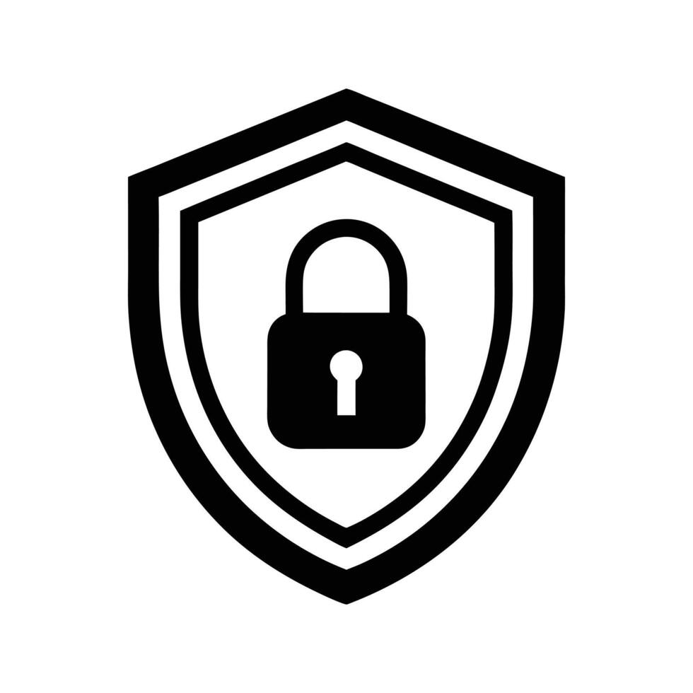 Digital Privacy Icon - Cybersecurity Symbol for Data Protection, Encryption, and Online Security vector