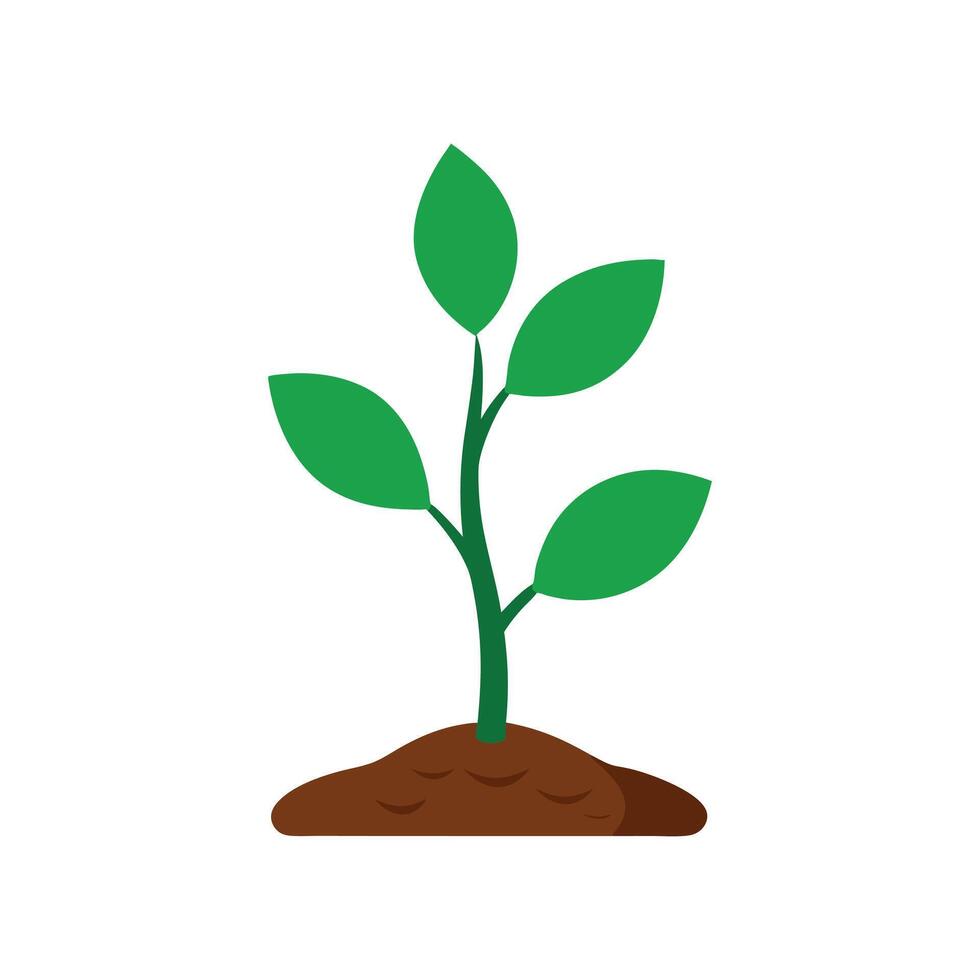 Eco-Conscious Plant - Young Seedling Icon for Nature and Sustainability Art vector