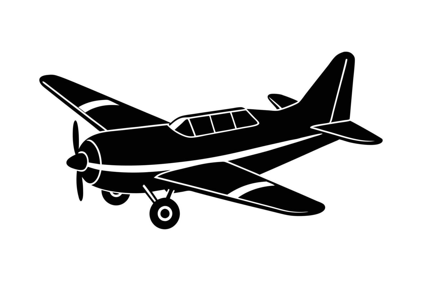 Airplane Illustration - Playful Design for Travel and Aviation-Themed Art vector
