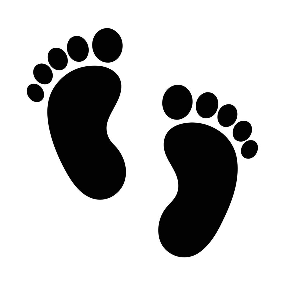 Baby Footprints - Cute Illustration for Newborn, Family, and Parenting Themes vector
