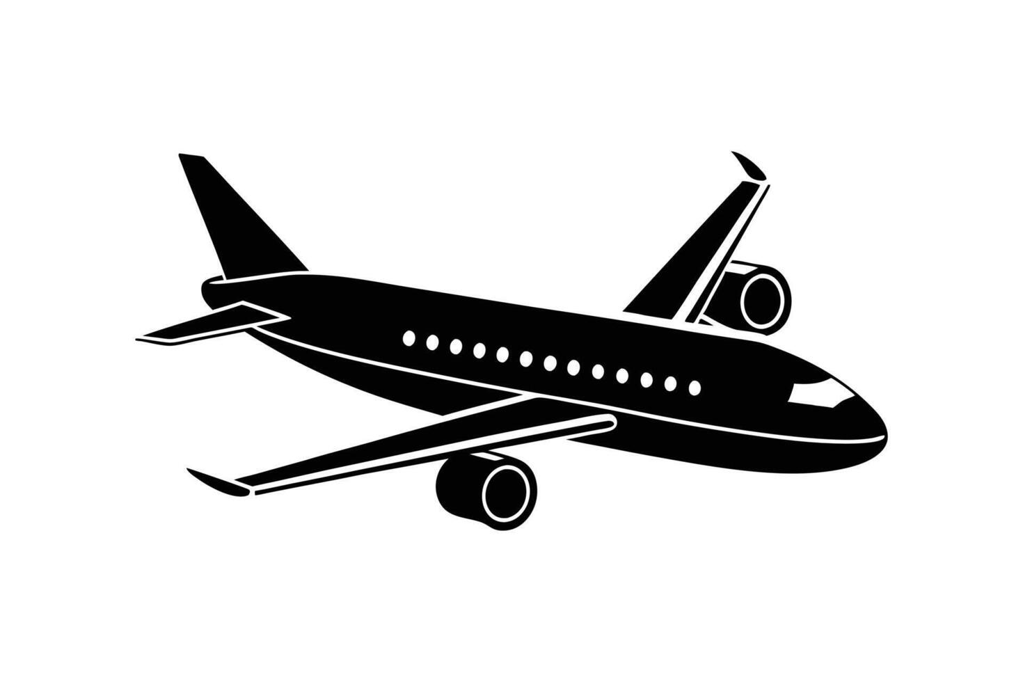 Playful Airplane Illustration for Travel and Aviation Design vector
