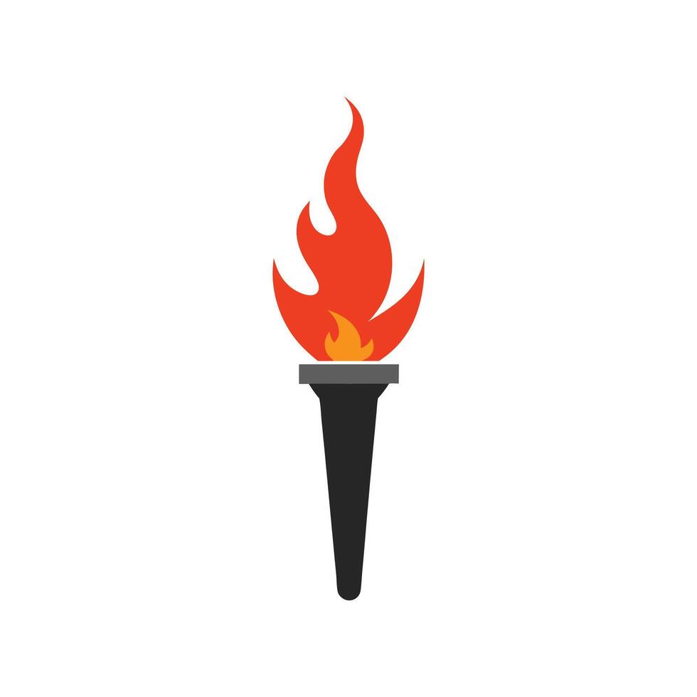 Flaming Torch Art - Stylish Design for Power, Light, and Decorative Applications vector