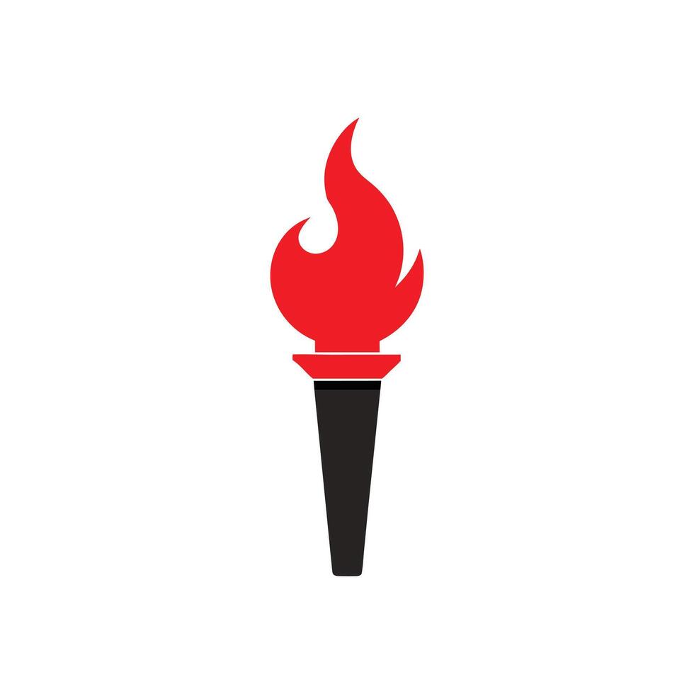 Decorative Flaming Torch - Illustration for Symbolic Power and Illuminating Designs vector