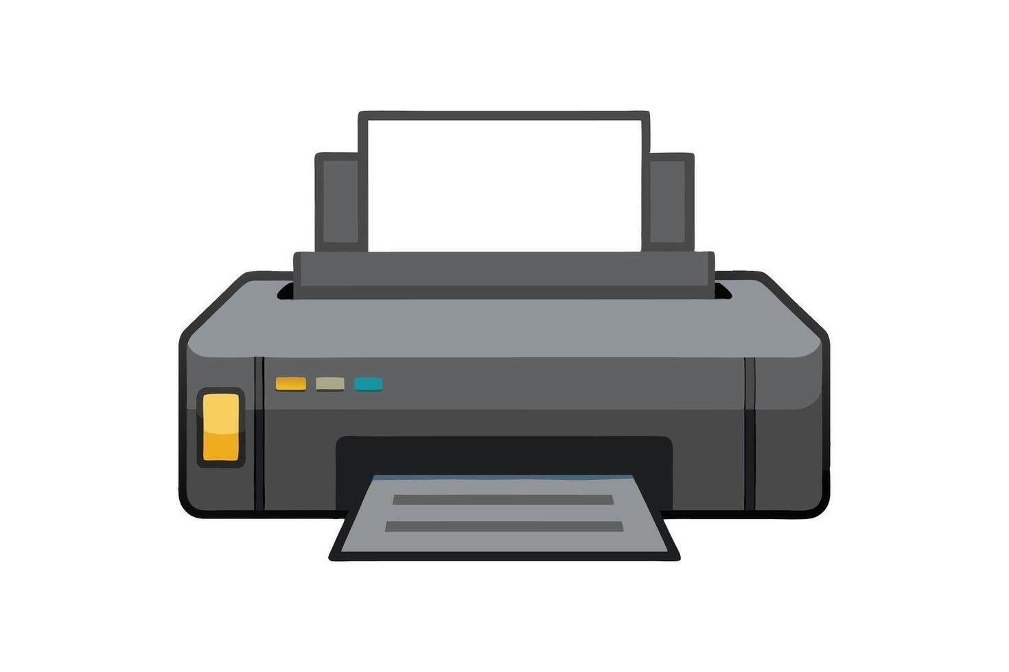 Office Technology Printer - Digital Machine Illustration for Printing and Modern Themes vector