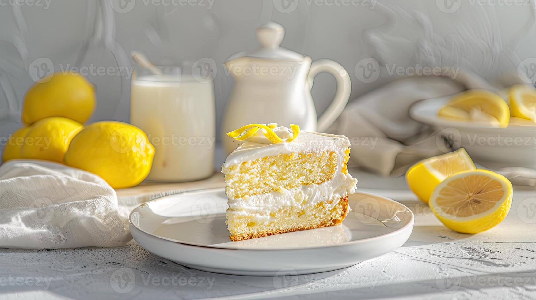 A piece of cake on a plate photo