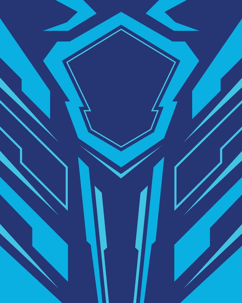 Abstract geometric stripes blue background for sublimation jersey vector