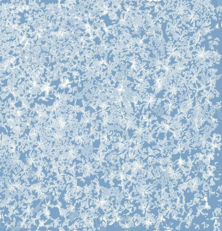 Frosted glass texture illustration. Winter frost background with random icy pattern. Frozen effect for seasonal designs and Christmas photo