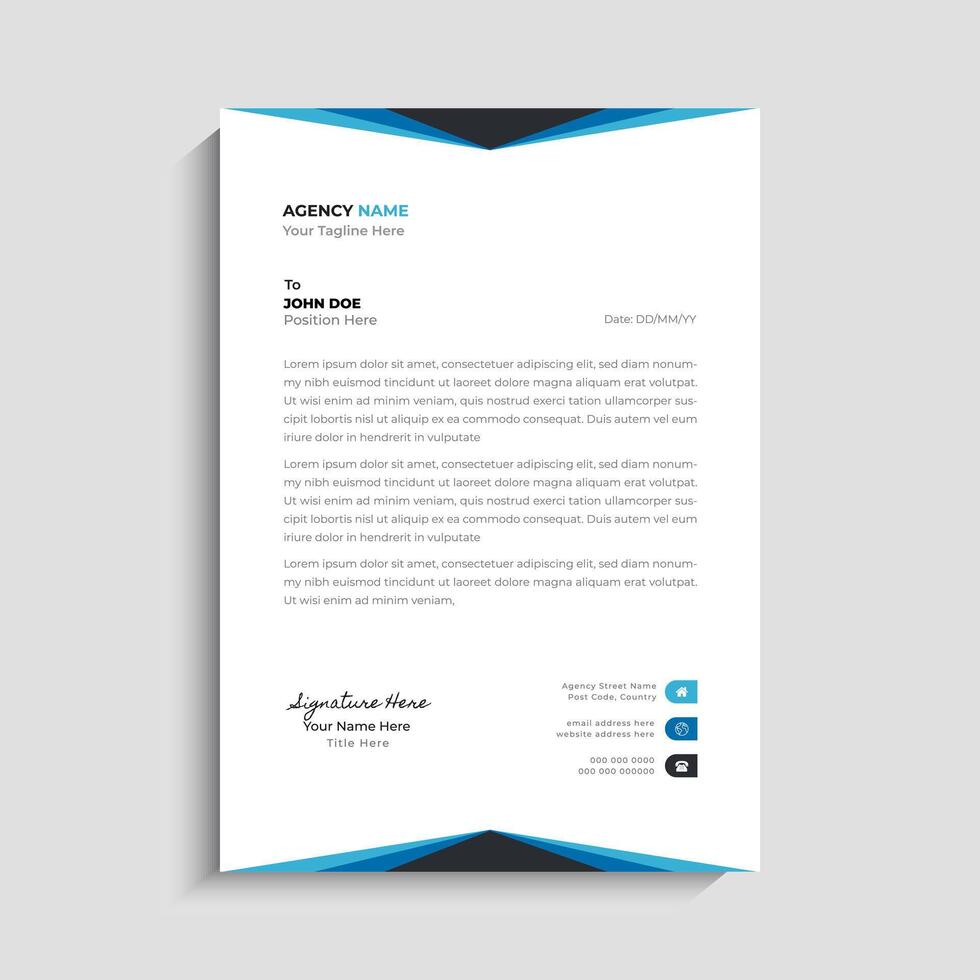 Advanced Corporate Letterhead Template design vector