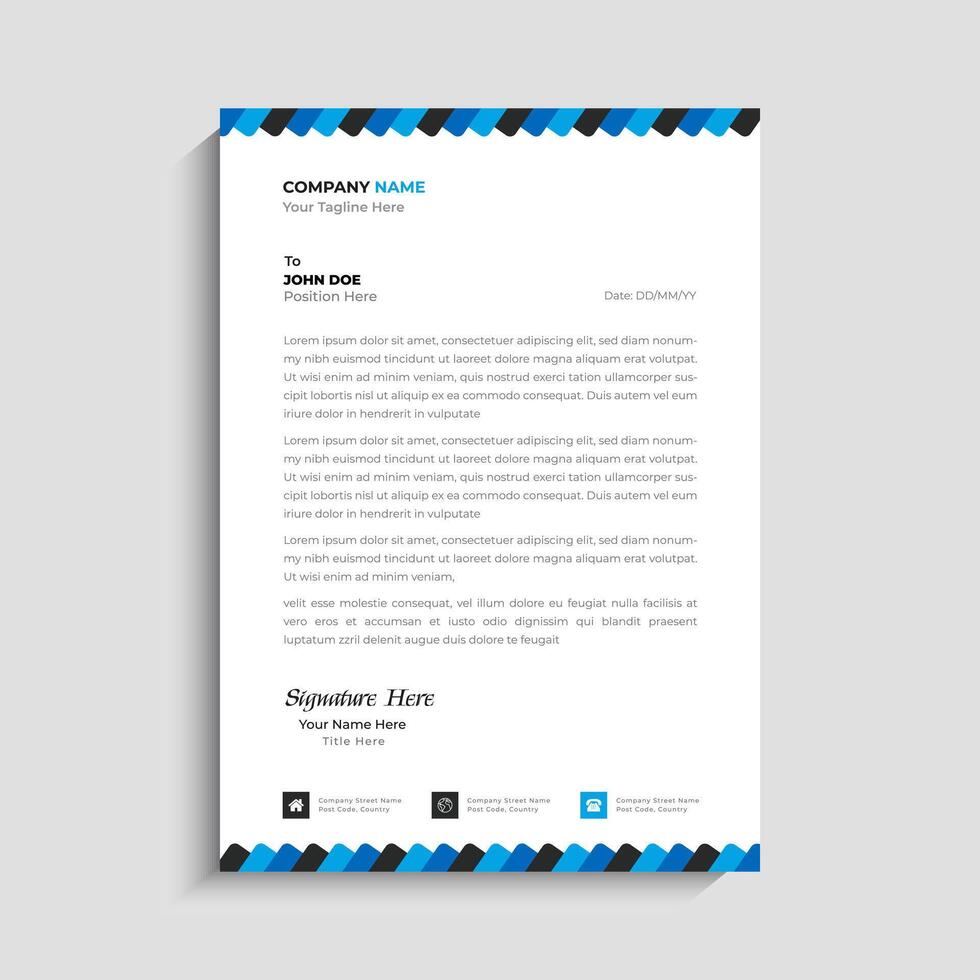 Company Letterhead Template design vector