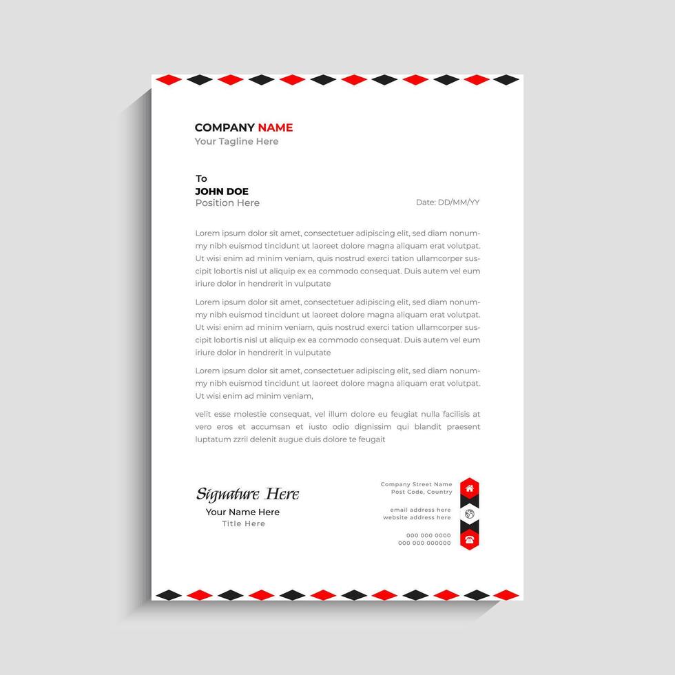 Innovative Corporate Letterhead Template design vector