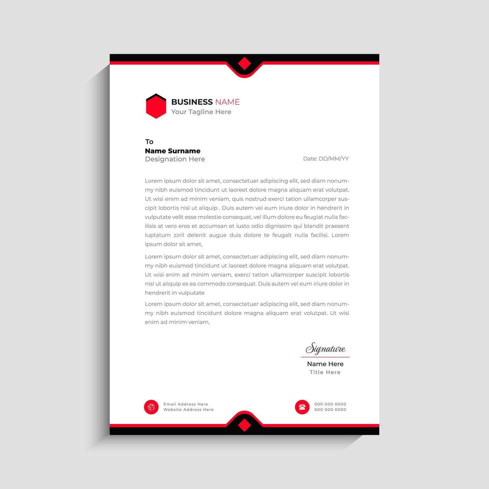 Stylish Corporate Letterhead Template design vector