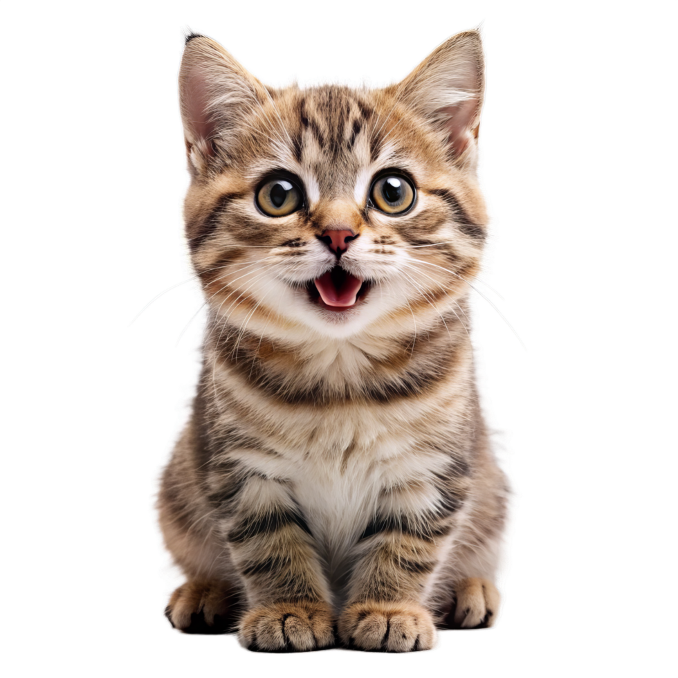 adorável gatinho com uma transparente fundo png