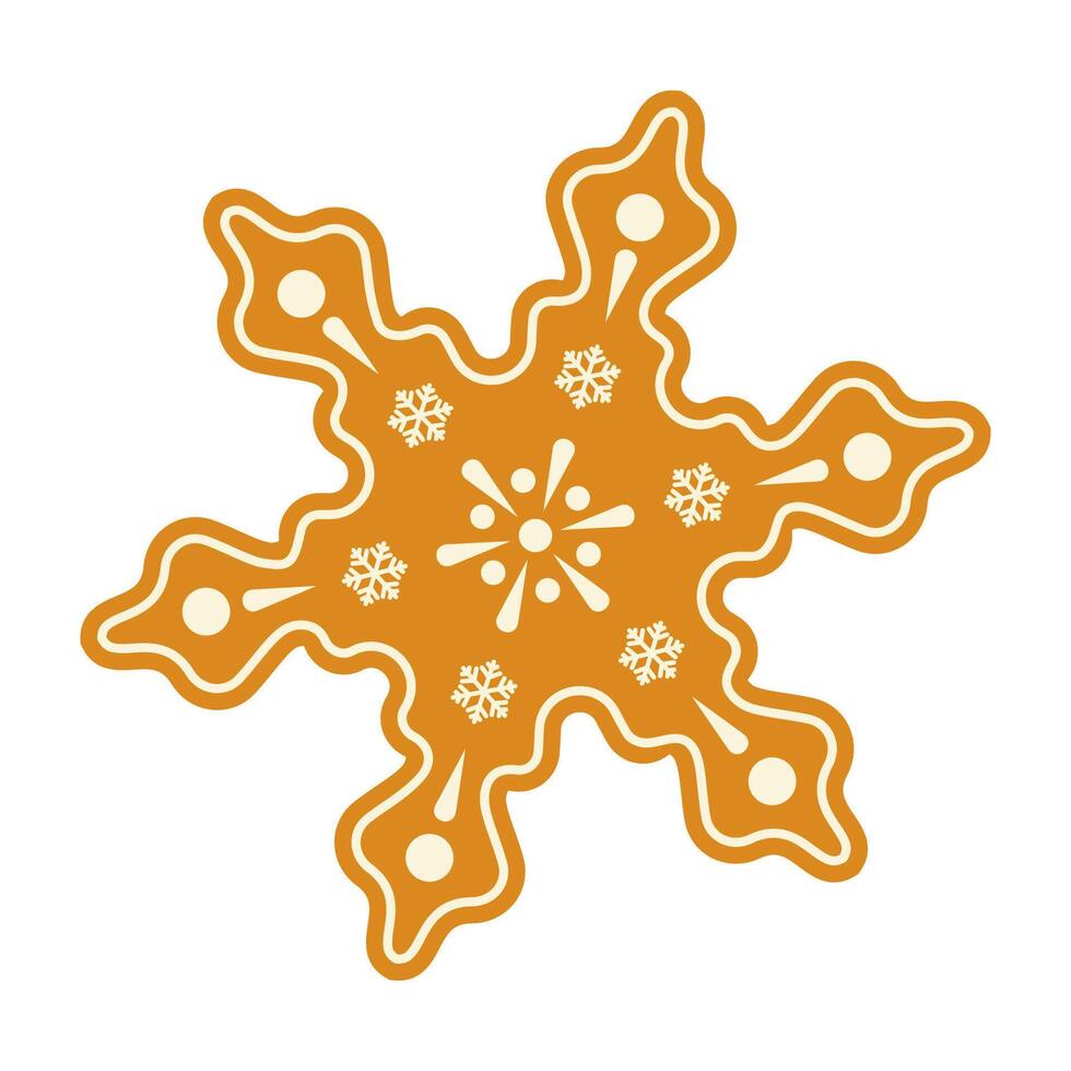 Holiday Gingerbread Man Cookie. Render Cookie with Colored Icing. Happy New Year Decoration. Merry Christmas Holiday. New Year and Xmas Celebration. vector