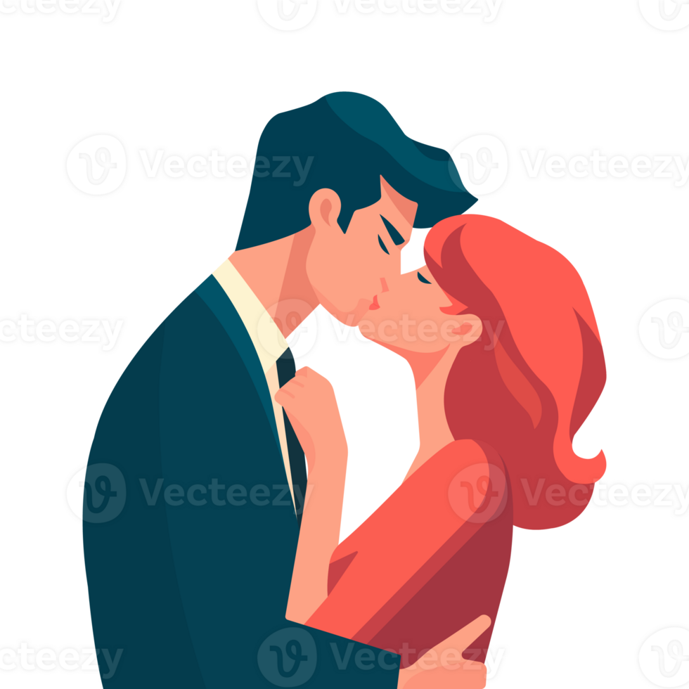 couple in love isolated on transparent background png