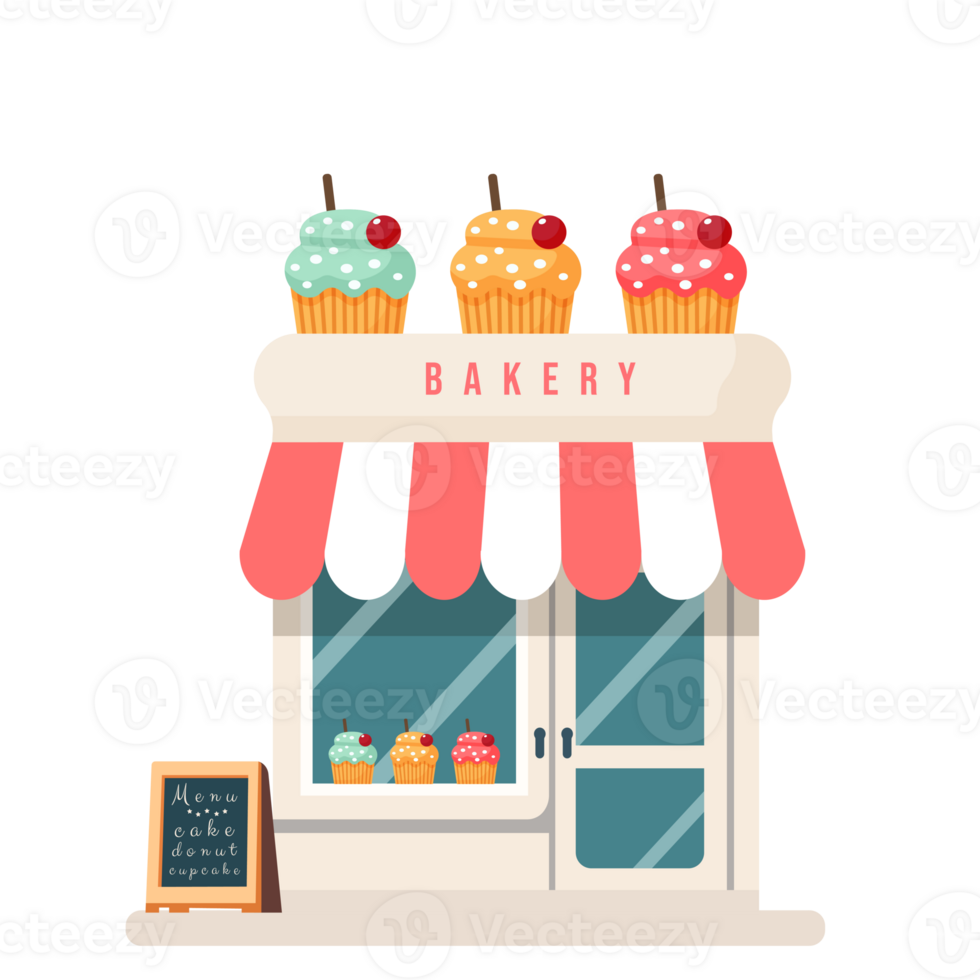 bakery shop isolated on transparent background png