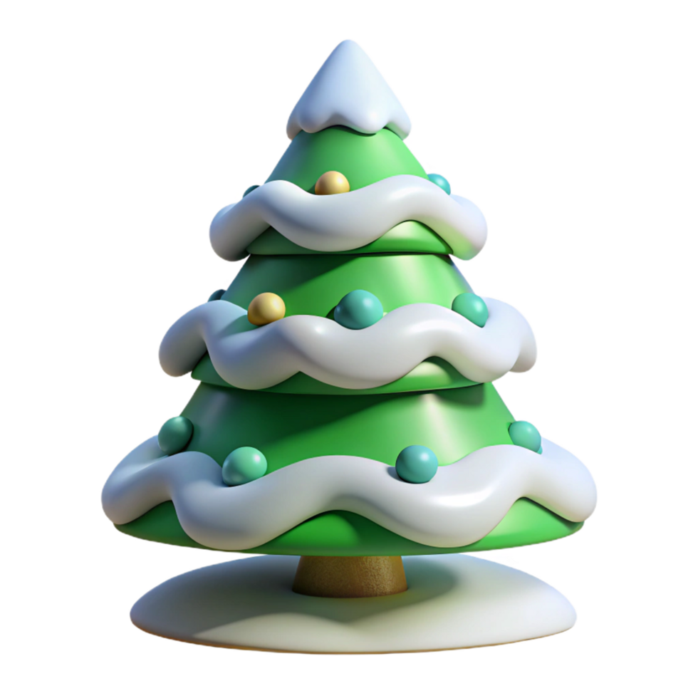 A christmas tree with snow on it png