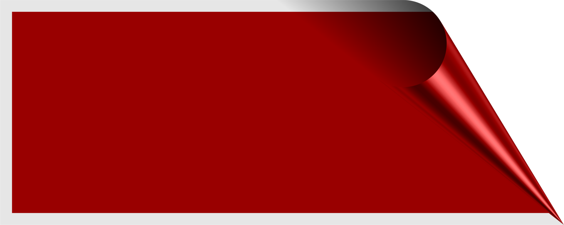 Ruby Red Shades Peeled Effect Rectangle Shape png