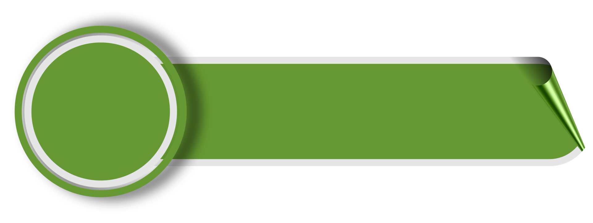 Avocado Green Ribbon Label Graphic Design Element png