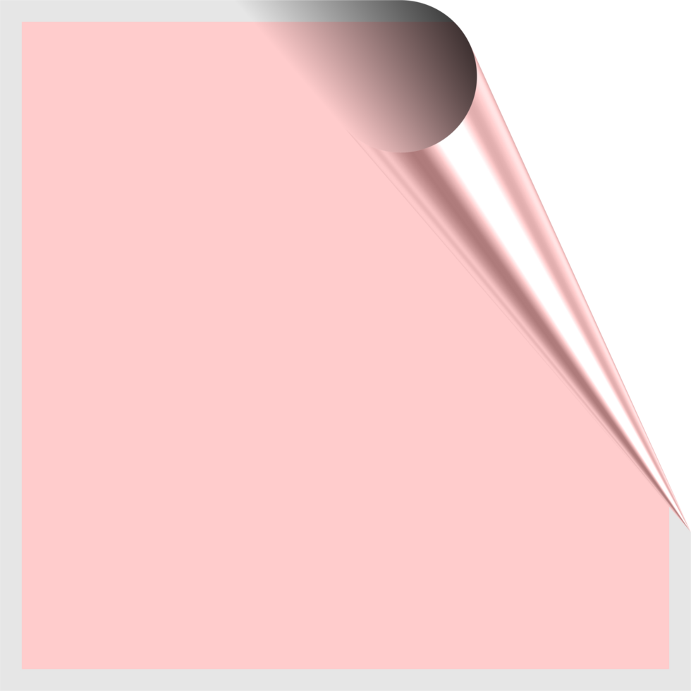 Faded Pink Square Shape with Peel Effect png