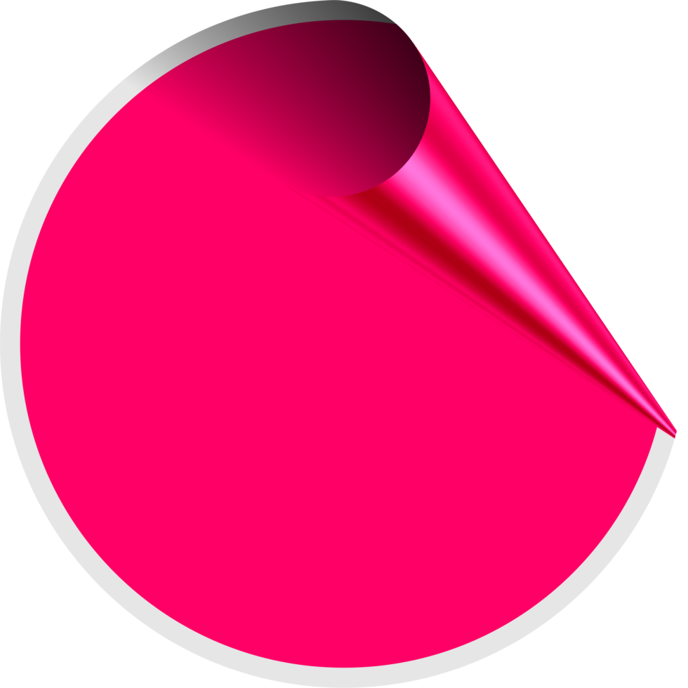 Neon Red Shades Circle Shape Peel Effect png
