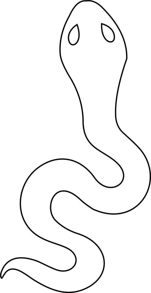 Snake shape icon outline coloring png