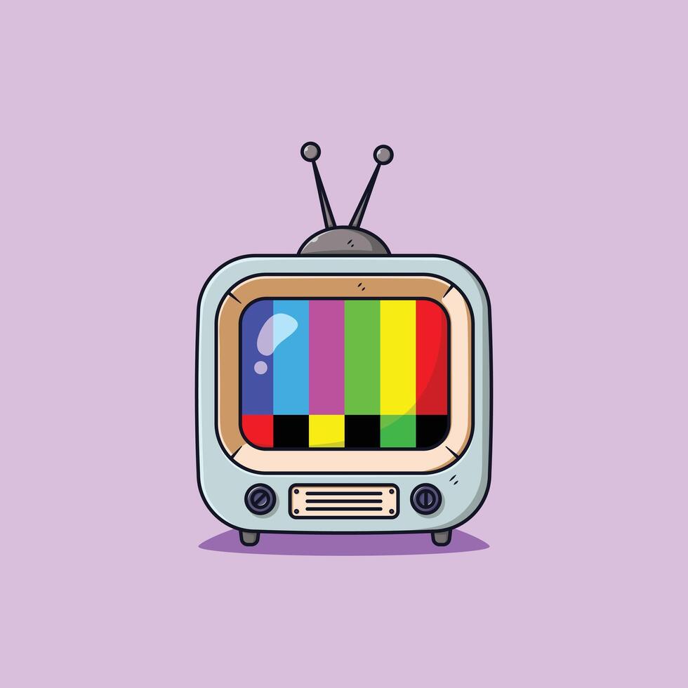 A beautiful classic gray television icon illustration concept Isolate light gray tv design vector