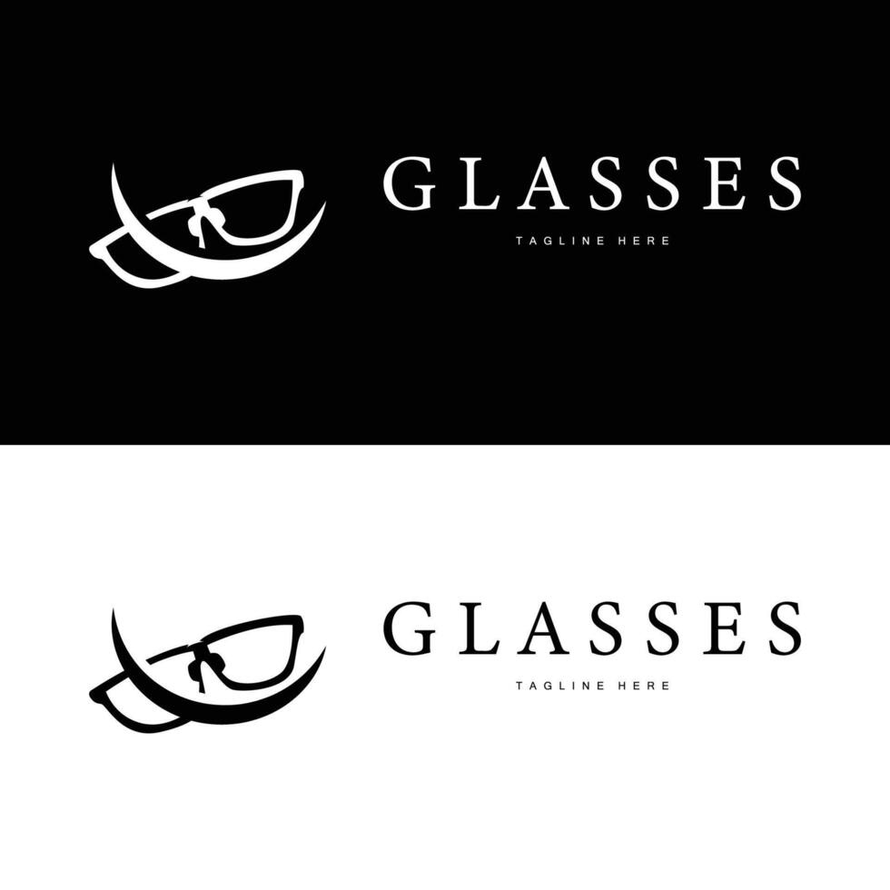 logo glasses simple icon vector