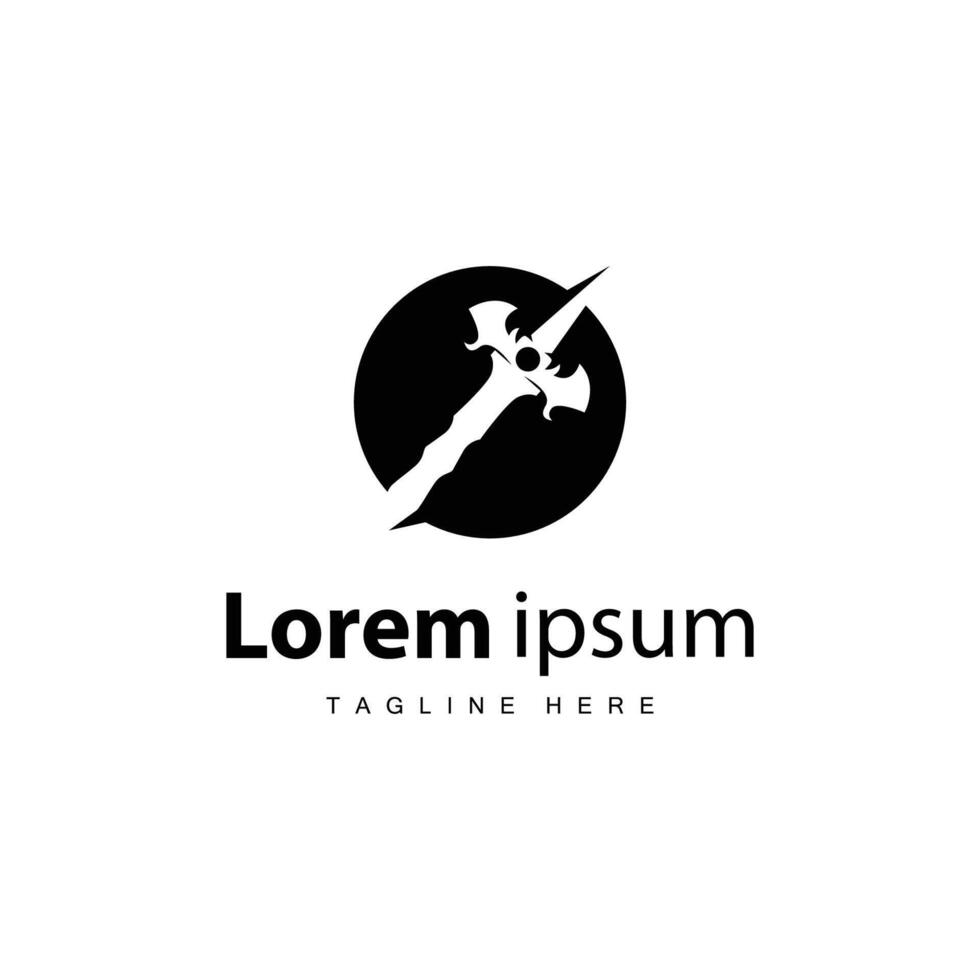logo sword silhouette vector