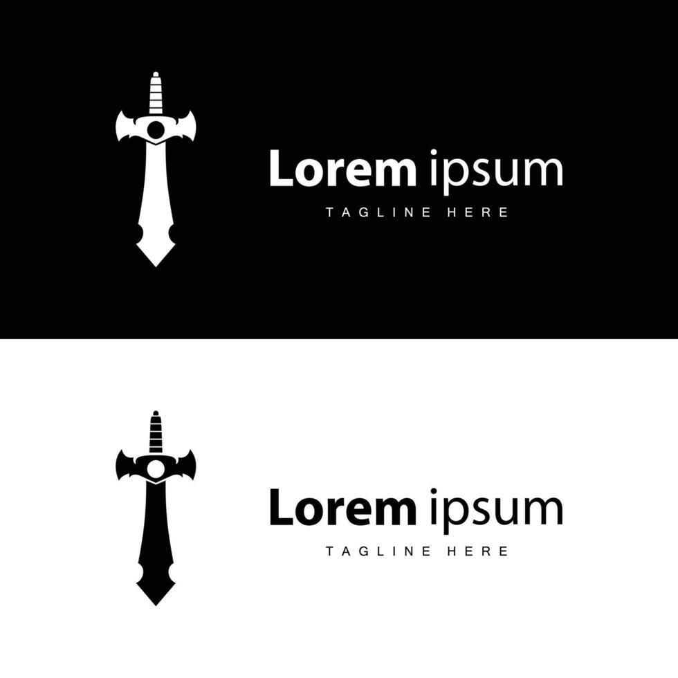 logo sword vintage retro vector