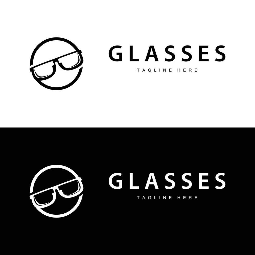 logo glasses simple modern vector