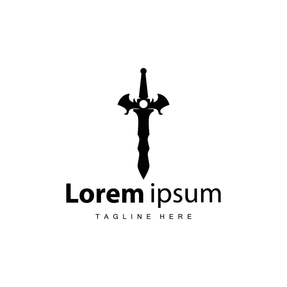 logo sword design vector