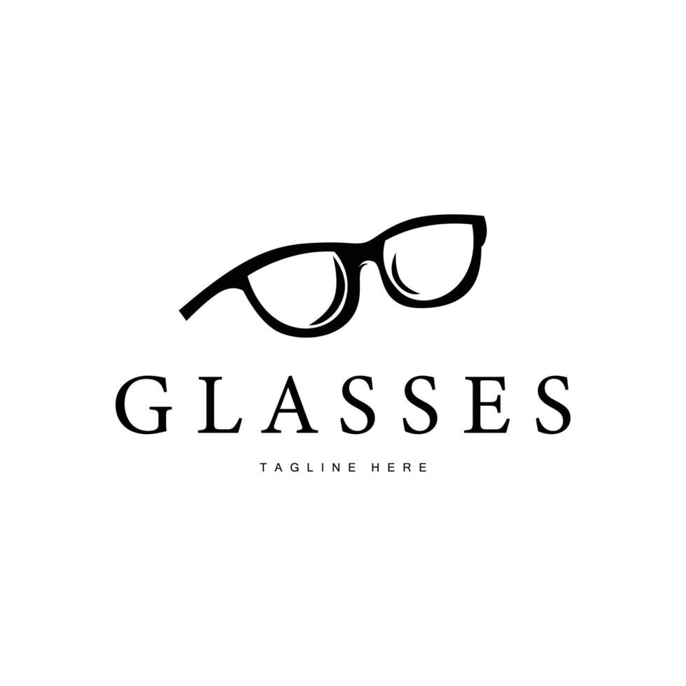 logo glasses simple design vector