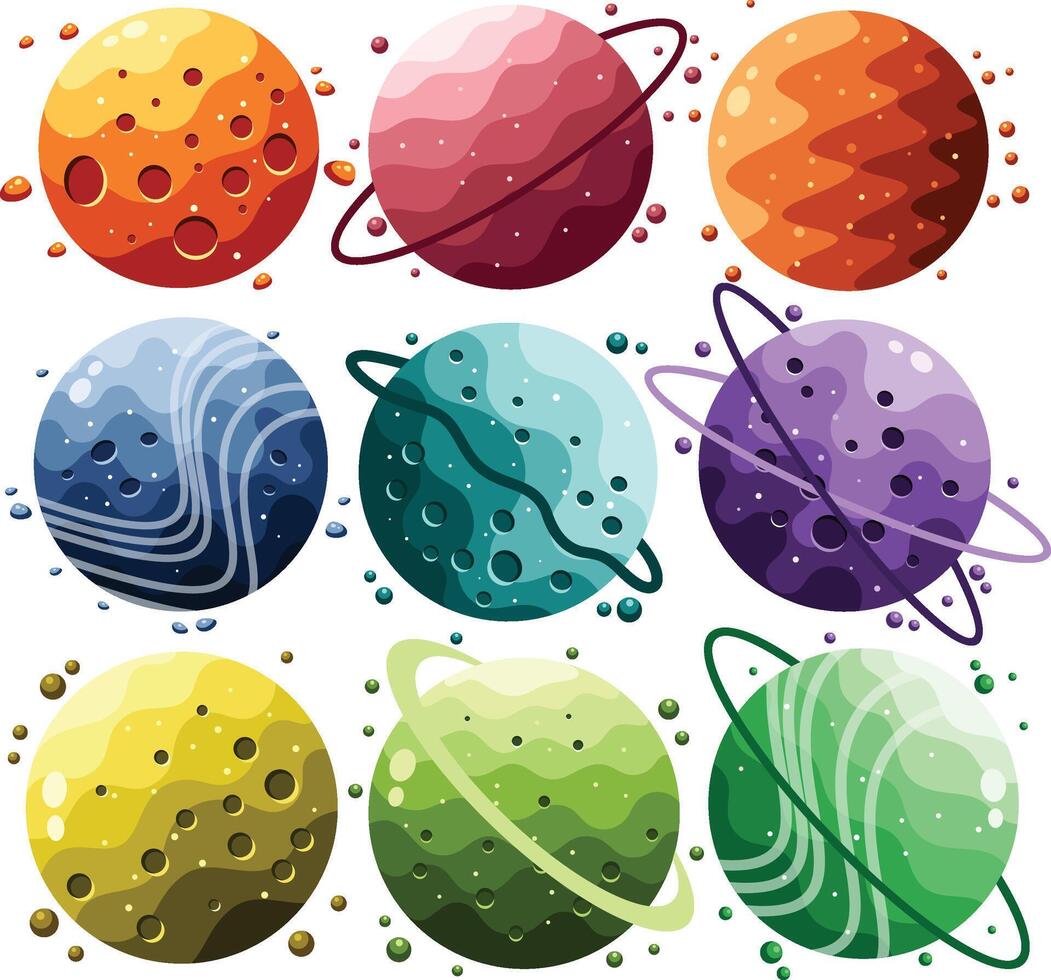 Planet Collection Illustration vector