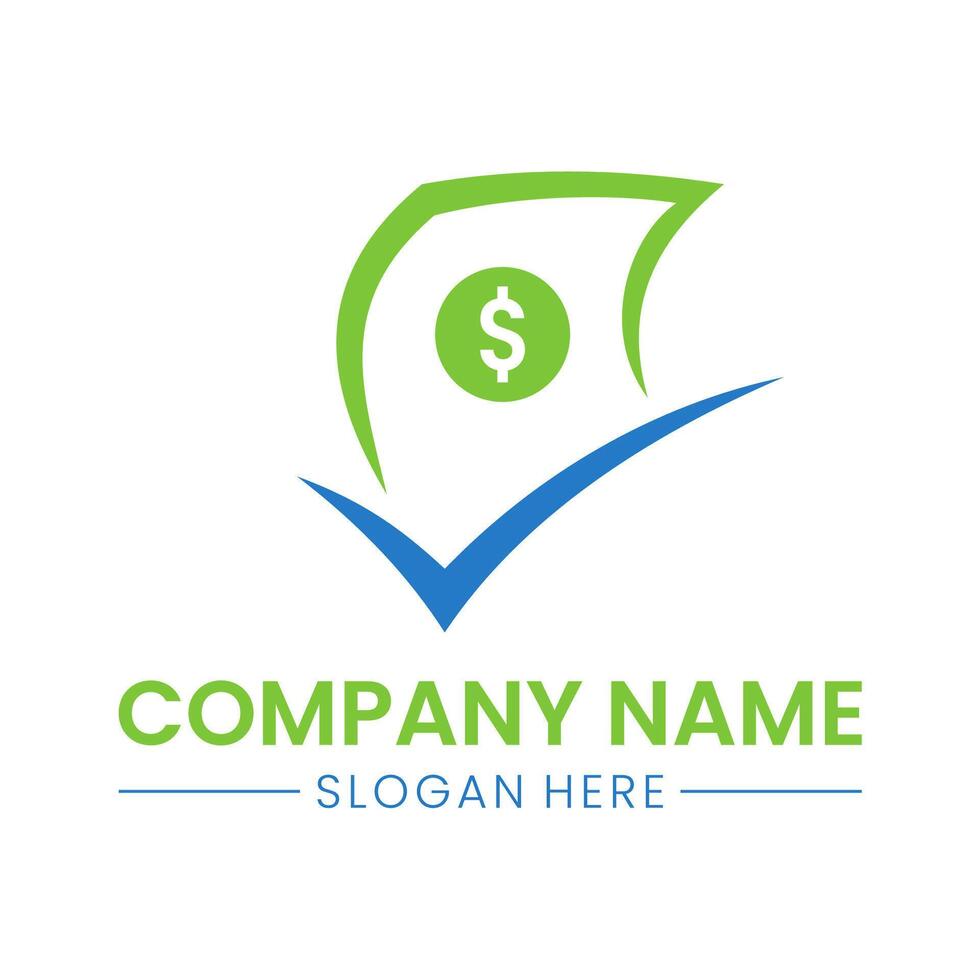 Financial company dollar bill emblem vector